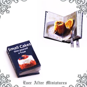Small Cakes Dollhouse Miniature Book – 12th Scale OPENABLE Small Cake Recipe Miniature Book / Patisserie Dessert Book - Printable DOWNLOAD