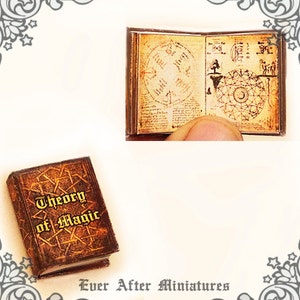 THEORY of MAGIC Dollhouse Miniature Book – 1:12 Openable Theory of Magic Book - Magic Miniature Book Halloween Miniatures Printable DOWNLOAD