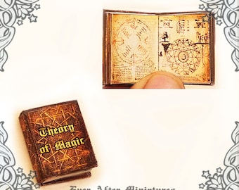 THEORY of MAGIC Dollhouse Miniature Book – 1:12 Openable Theory of Magic Book - Magic Miniature Book Halloween Miniatures Printable DOWNLOAD
