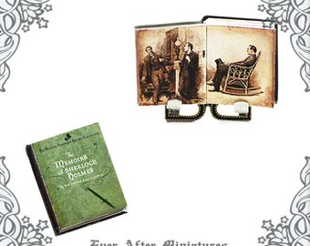 1:12 Memoirs of SHERLOCK HOLMES Dollhouse Miniature Book – Conan Doyle Miniature Book Sherlock Holmes Book Dollhouse Book Printable DOWNLOAD