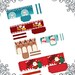 5 Miniature Christmas Gift Bag Set 1:12 Christmas Dollhouse Miniature ...