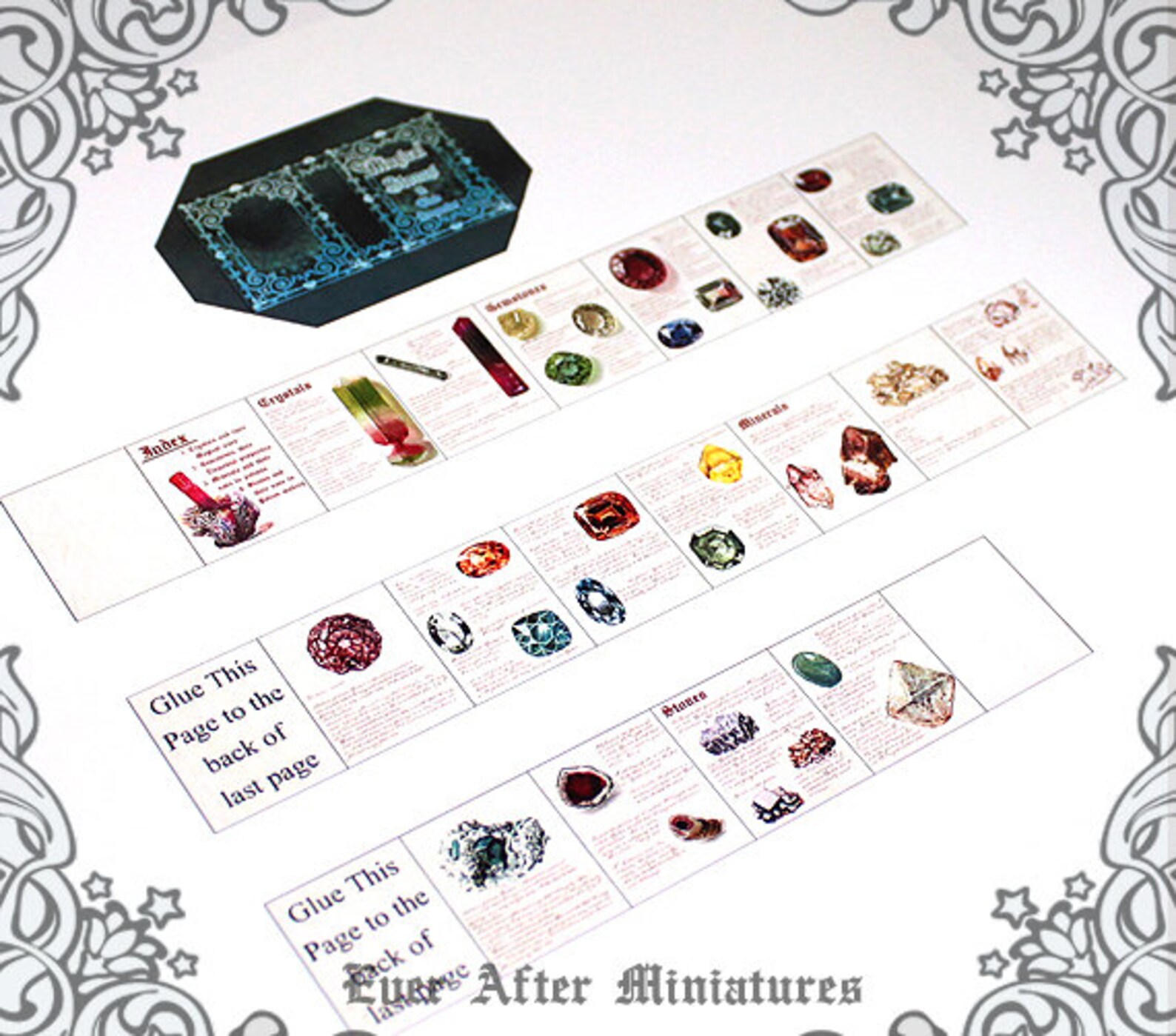 Magical Stones Dollhouse Miniature Book magical Stones &amp; Their ...