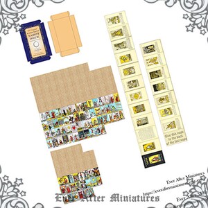 1:12 TAROT CARD Dollhouse Miniature Game 10 78 Diy Tarot Card Deck Printable Tarot Card Fortune Teller Miniature Tarot Card Game DOWNLOAD image 3