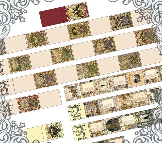 2 Dollhouse Miniature CALENDAR Printable 1:12 Dollhouse - Etsy