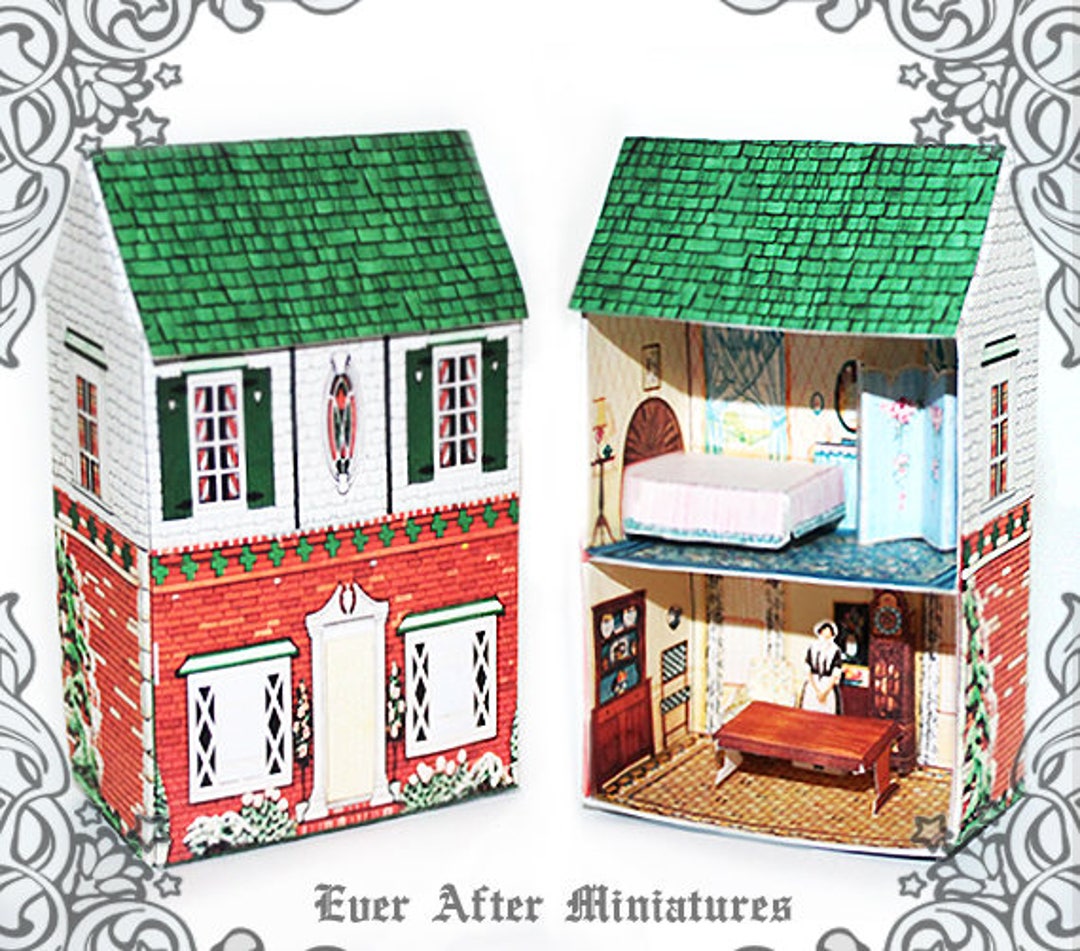 Diy Paper Dollhouse, Puzzle Assembly Toy, Foldable Dollhouse