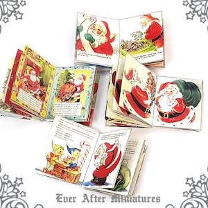 1:12 Nikolaus INNENSEITEN für Weihnachten Puppenhaus Miniatur Buchhülle – Basteln Miniatur Weihnachtsbuchhülle Printable Mini Buchseiten DOWNLOAD