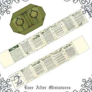 2 CHRISTMAS CAROLS Miniature Book –1:12 Christmas Carols Music Sheet ...