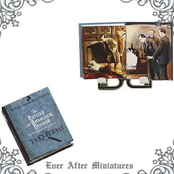 1:12 Return of SHERLOCK HOLMES Dollhouse Miniature Book – Conan Doyle Miniature Book Sherlock Holmes Book Sherlock Book Printable DOWNLOAD