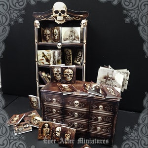 1:12 Gothic Dollhouse Miniature Apothecary Cabinet of Curiosity Haunted Dollhouse Bookcase Gothic Miniature Book Witch Printable DOWNLOAD