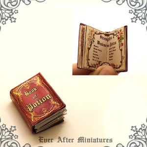 Book of Potion Dollhouse Miniature Book – 12th Scale OPENABLE & READABLE Miniature Book of Magic Potion - Printable Miniature Book DOWNLOAD