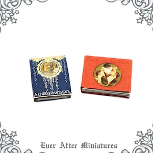 2 Christmas Dollhouse Miniature Book Set A –1:12 Full Set of Vintage Christmas Classics Miniature Book Christmas Stuffers Printable DOWNLOAD