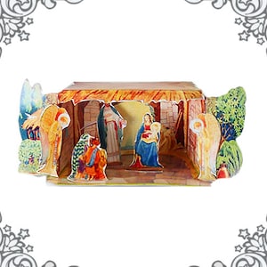 1:12 Miniature Christmas NATIVITY STABLE Display Kit A – Diy Printable ...