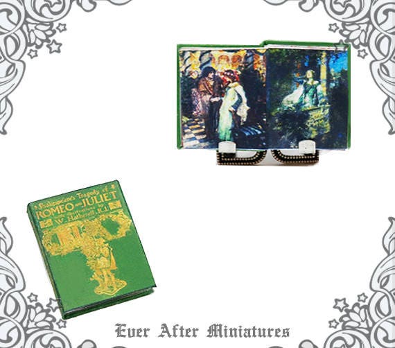 ROMEO AND JULIET A Tragedy By Shakespeare Dollhouse Miniatures 1:12 Scale Book
