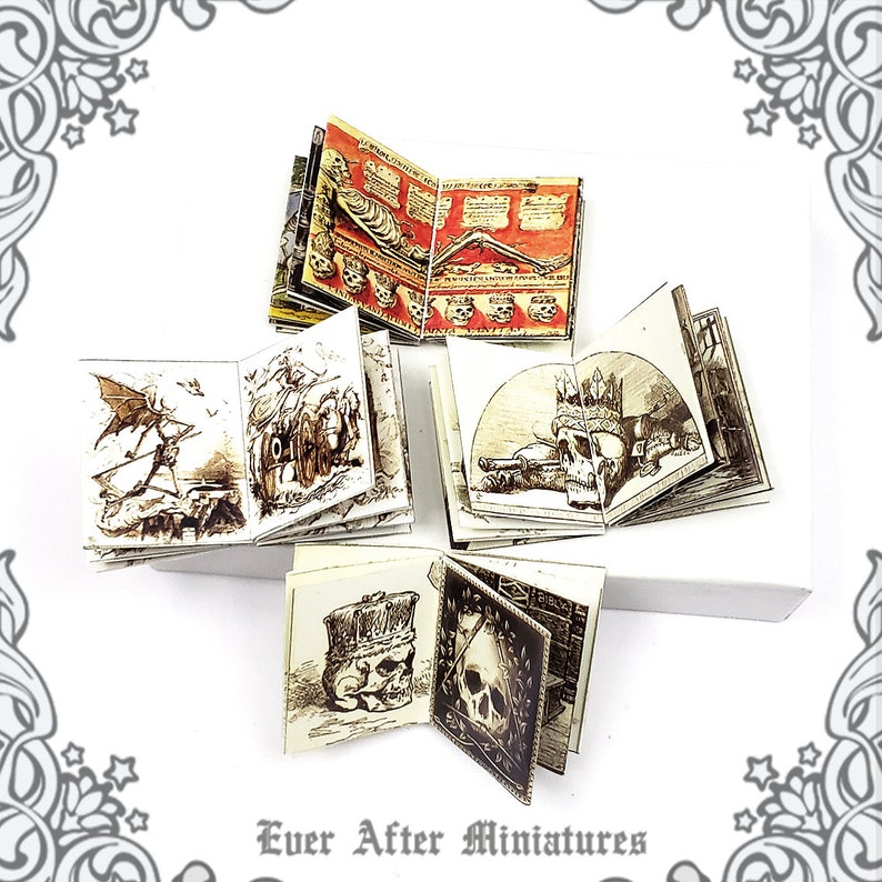 1:12 Gothic Dollhouse Miniature Apothecary Cabinet of Curiosity Haunted Dollhouse Bookcase Gothic Miniature Book Witch Printable DOWNLOAD