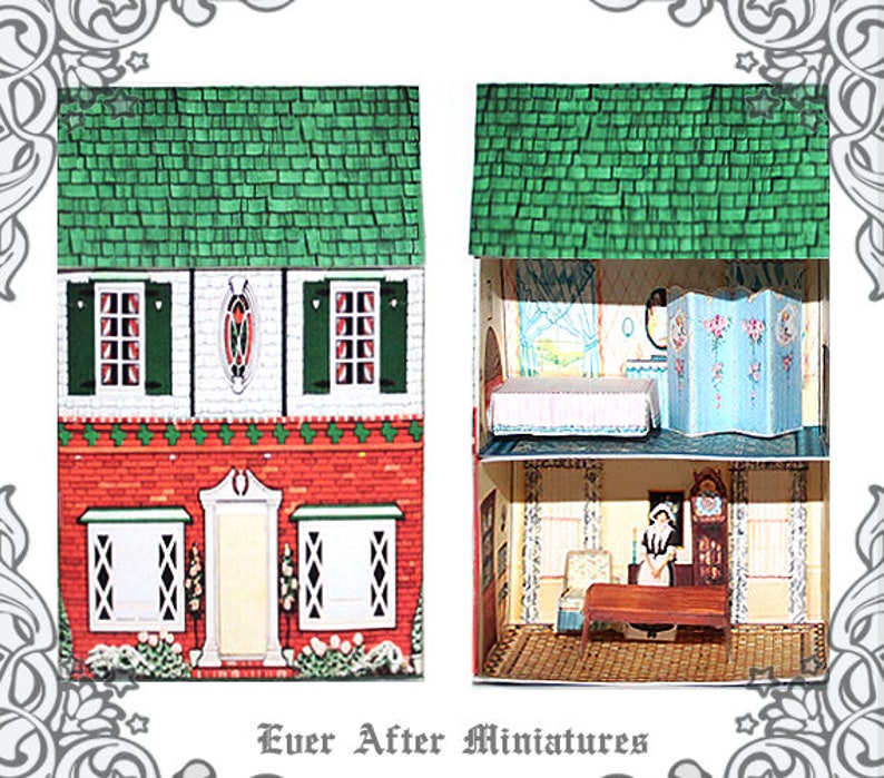 VINTAGE Dollhouse Miniature Kit 1 DIY Craft Printable Etsy