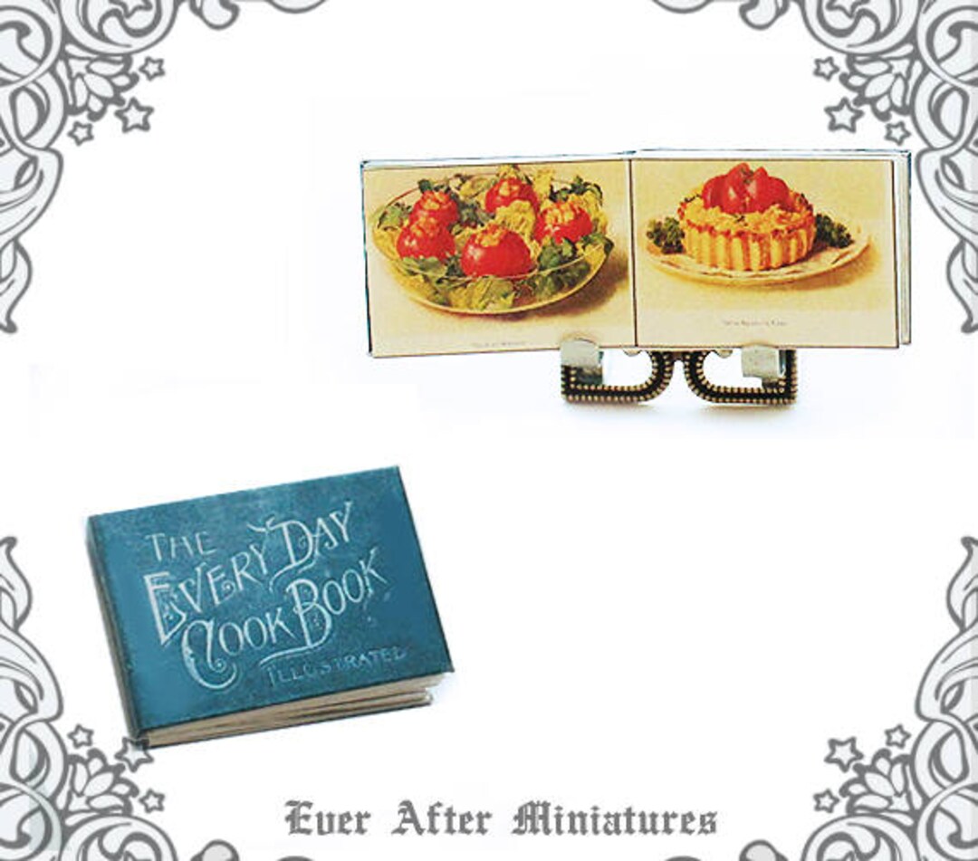 EVERYDAY Cook Book Dollhouse Miniature Book 1:12 Vintage French Cooking ...