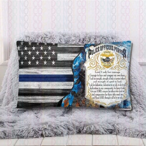 Sublimation Design, Police Officer Flag Prayer JPG