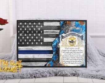 Sublimation Design, Police Officer Flag Prayer JPG