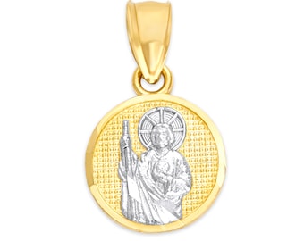 St Jude Necklace 14K Gold Plated, Medal Pendant, for Women - Etsy