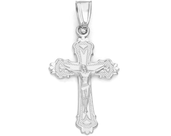 Sterling Silver Crucifix: Silver Cross Necklace Women