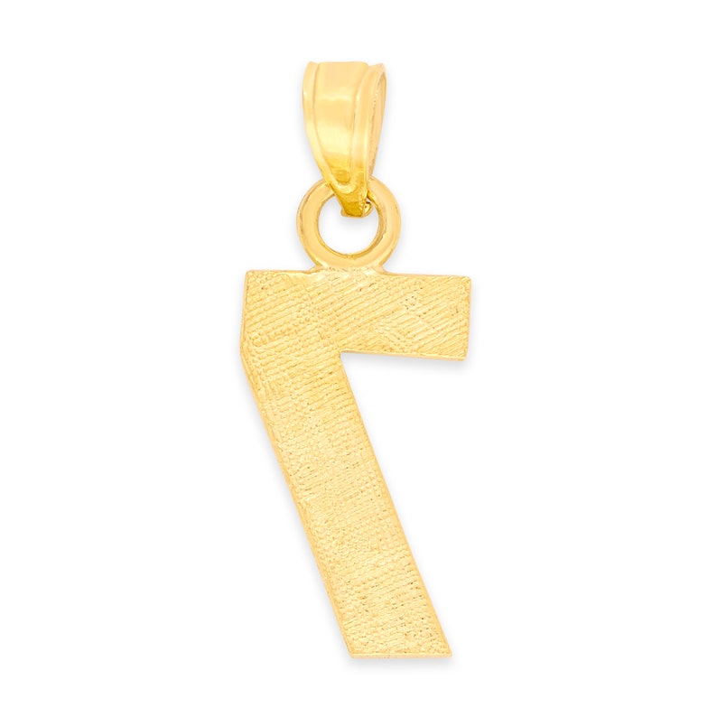 14k Real Solid Gold Sports Number Pendant Necklace Etsy UK