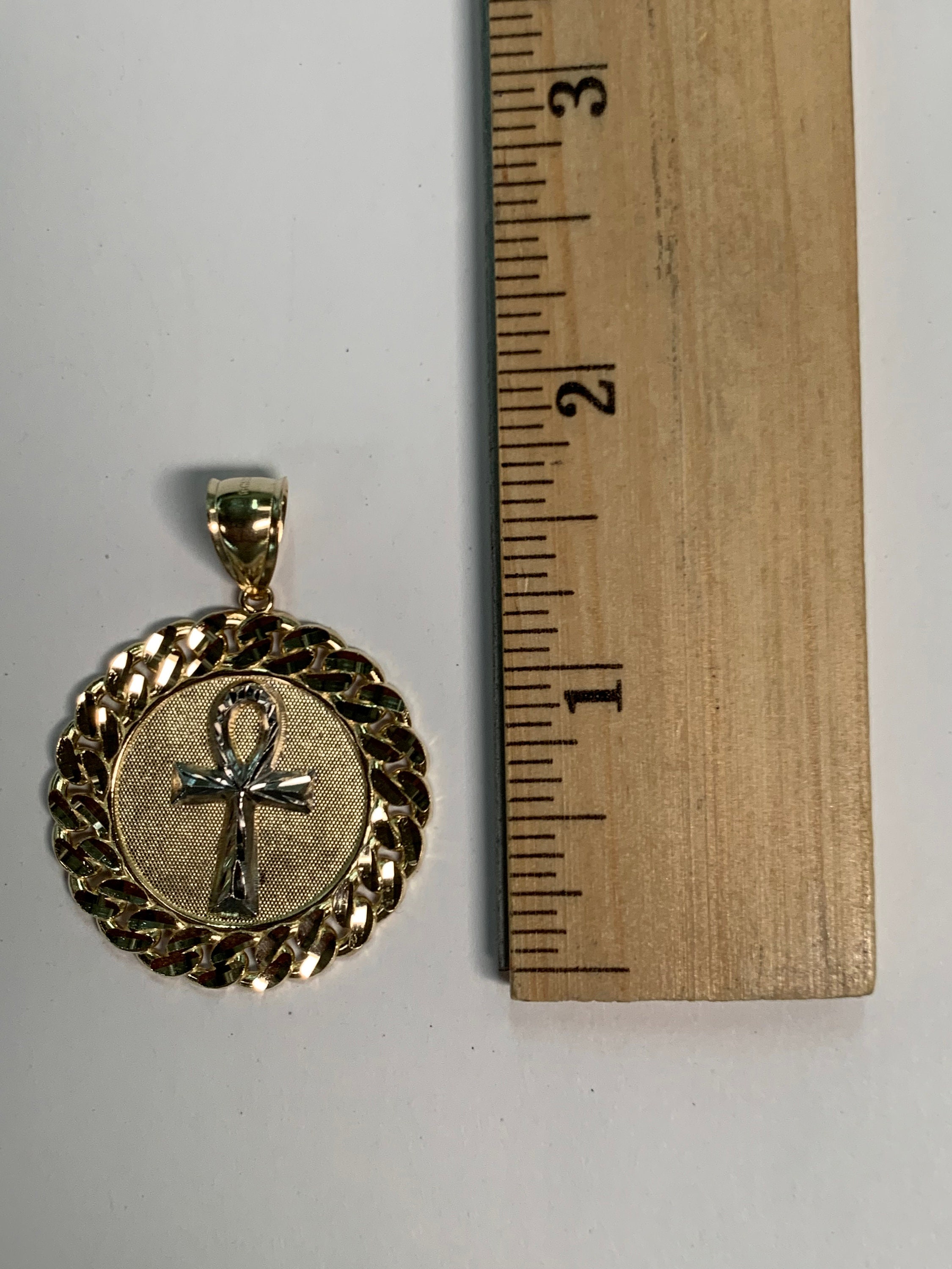 Large Real 10k Solid Gold Ankh Pendant Symbol of Life Ankh Etsy