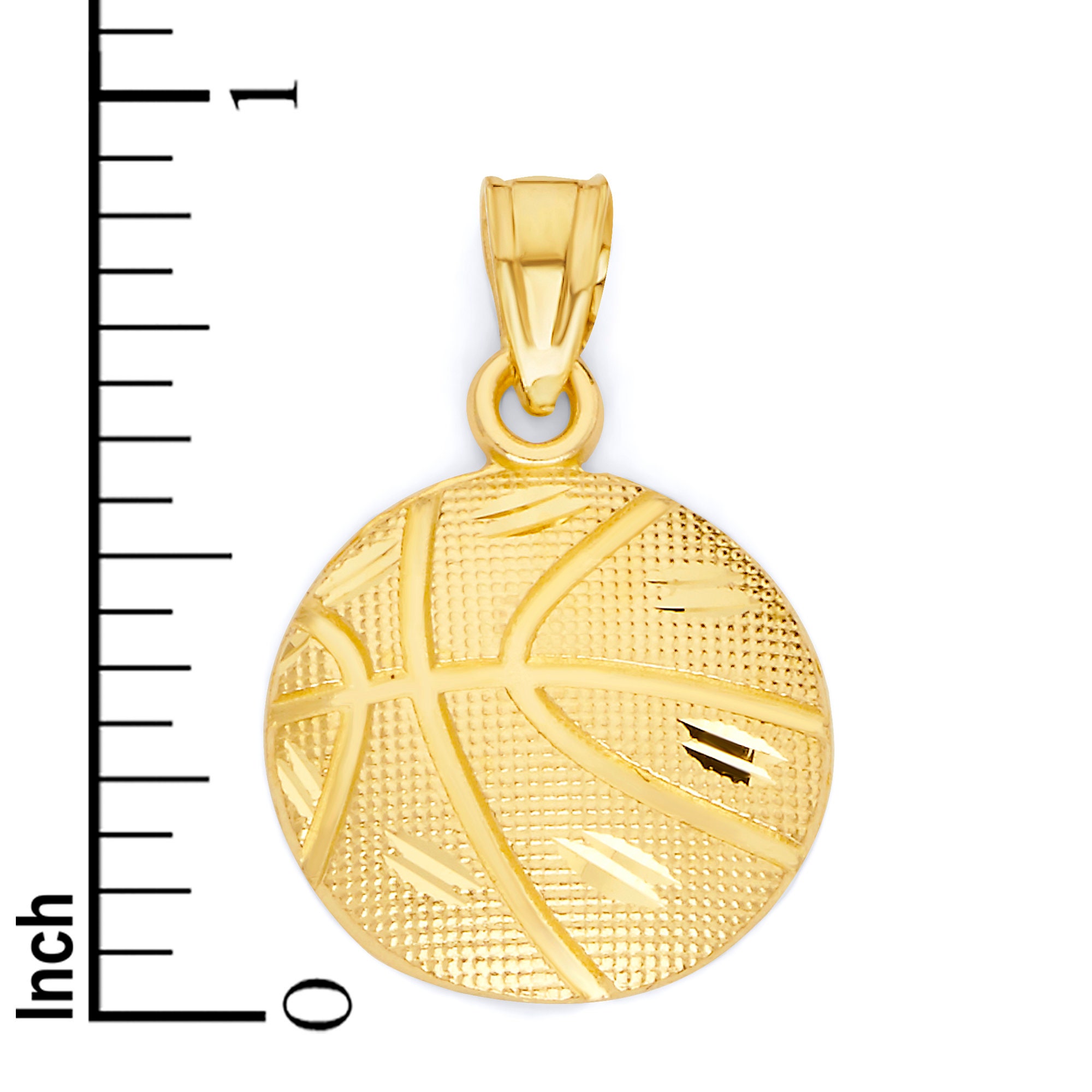 1gram Real Solid Beautiful Yellow Gold 14K Basket Ball Charm Pendant 14mmX14mm 1gram Real Solid Beautiful Yellow Gold 14K Basket Ball Charm Pendant 14mmX14mm