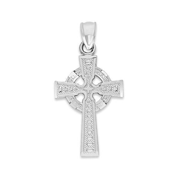 Sterling Silver Celtic Cross Pendant: Irish Necklace Charm