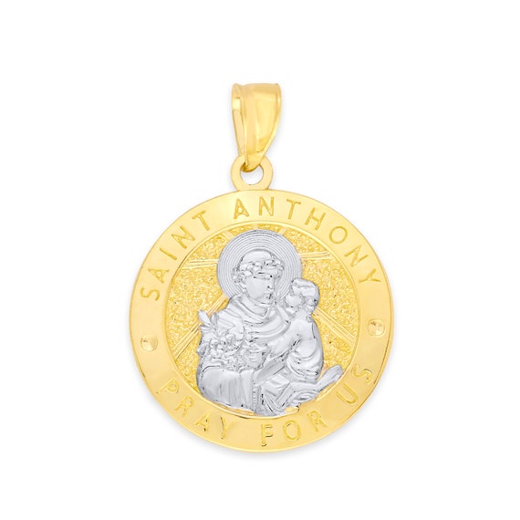 St anthony medal gold clearance