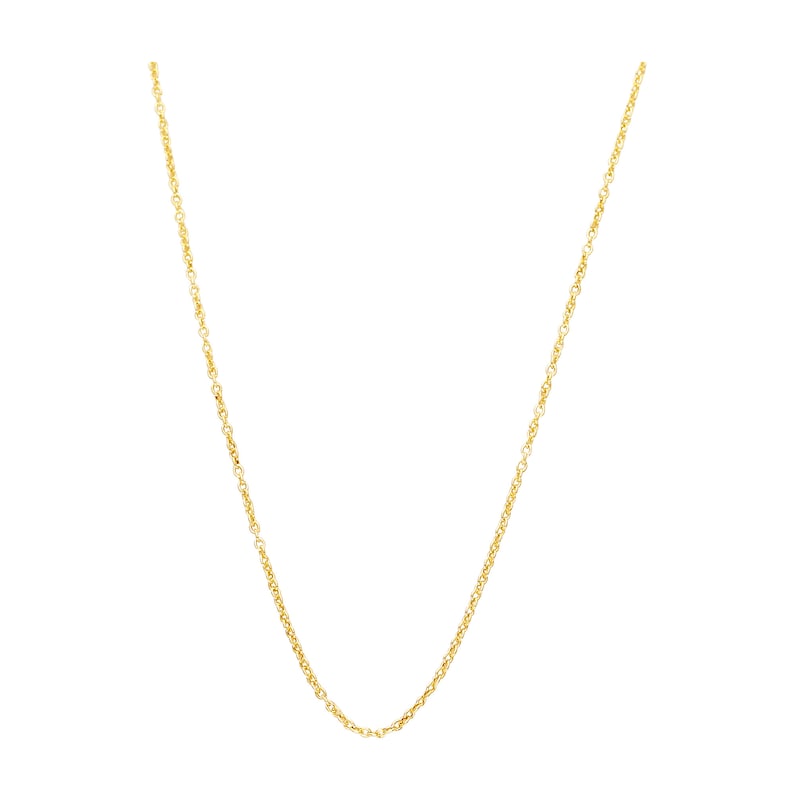 Puede incluir: Un collar de cadena de oro con un dise&ntilde;o delicado y trenzado.