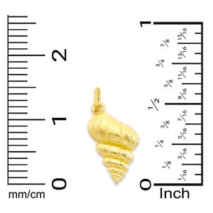 Solid 10k/14k Gold Seashell Charm: Mini Beach Jewelry - Etsy