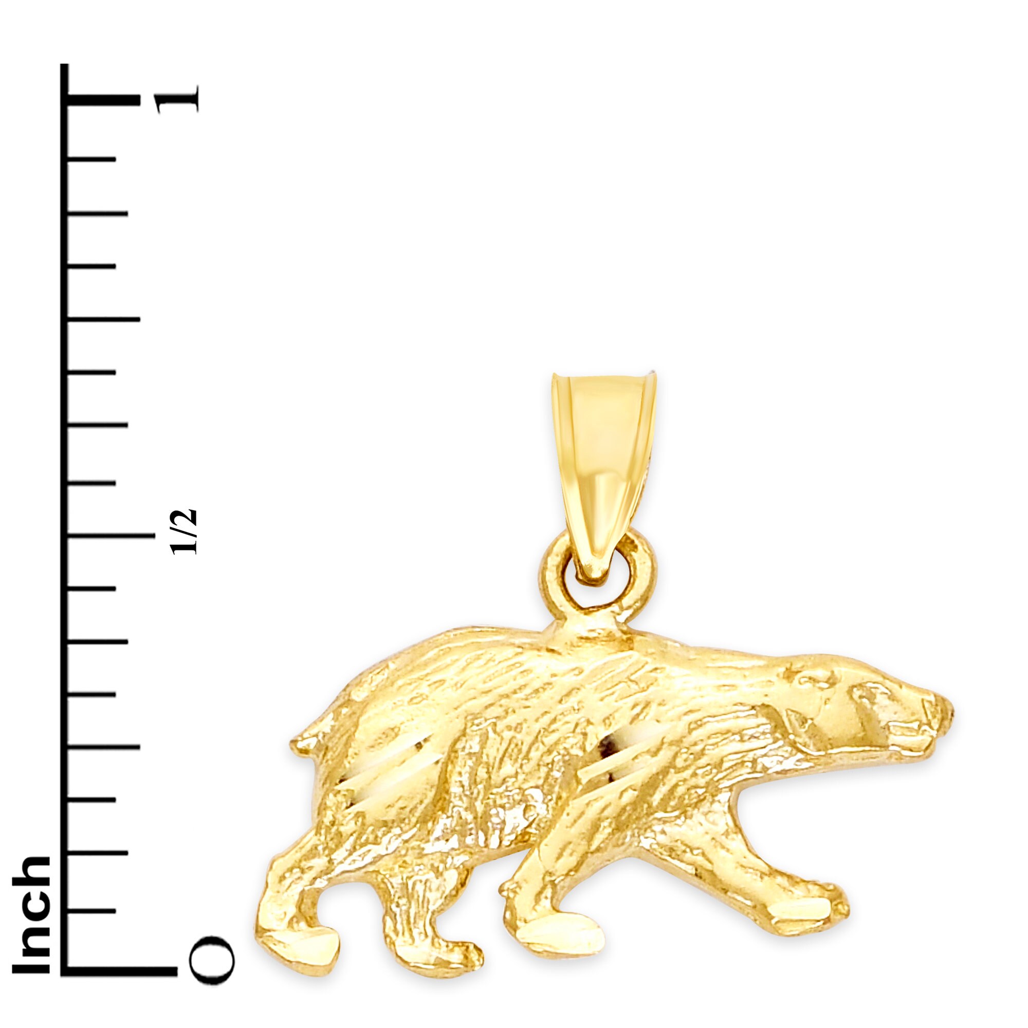 14k Solid Gold Bear Pendant Mama Bear 