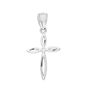 Dainty Sterling Silver Cross Pendant Necklace: Communion Gift