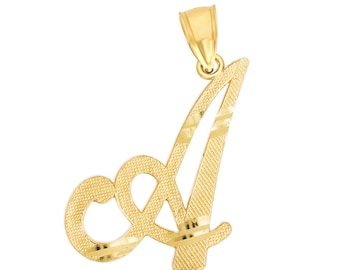 A-Z 10k Real Solid Gold Initial Necklace, Letter Necklace for Women Initial Pendant Gift, Letter Jewelry Name Necklace Initial Jewelry