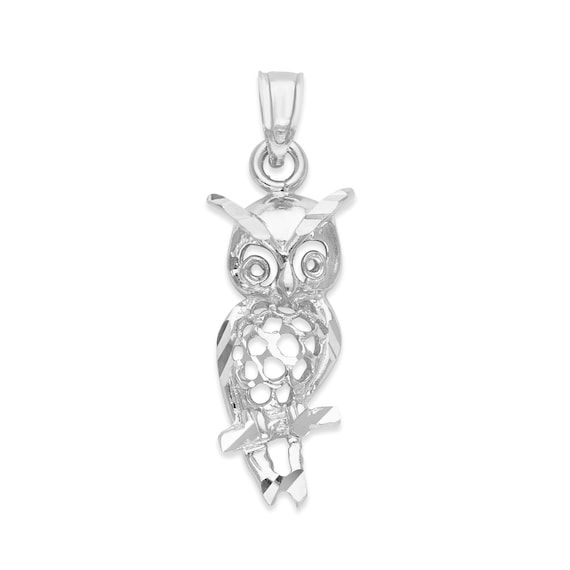 Collana in argento Sterling con ciondolo a forma di gufo su