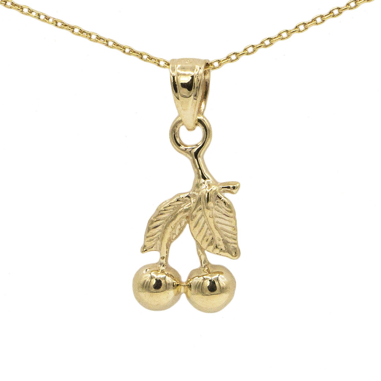 14k Gold Cherry Necklace Cherry Jewelry for Women Fruit Etsy