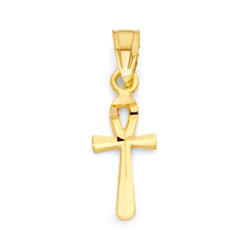 10k Real Solid Ankh Necklace Egyptian 