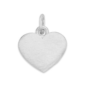 Mini Sterling Silver Heart Charm: Romantic DIY Jewelry (8.25 x 8.70mm)