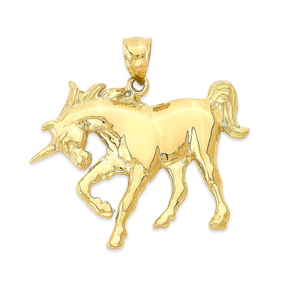 Gold Unicorn Pendant 10k \u0026 14k Gold 