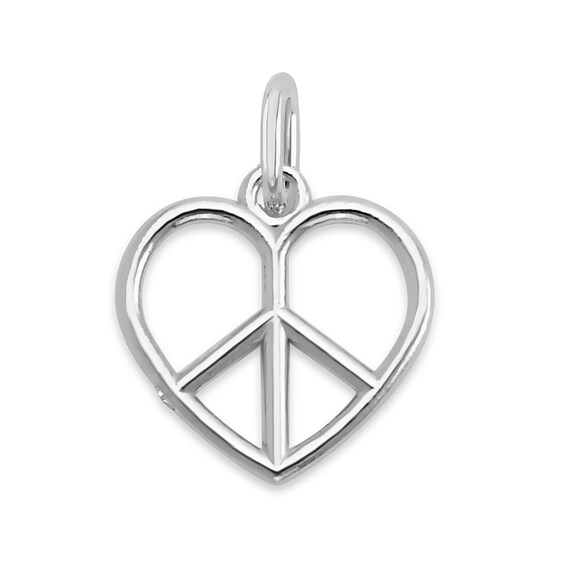 Tabitha King Collana Con Ciondolo Pace In Argento Tibetano - Lunghezza 18 Pollici, Nuova, Stile Hippie Chic Collana Segno Della Pace