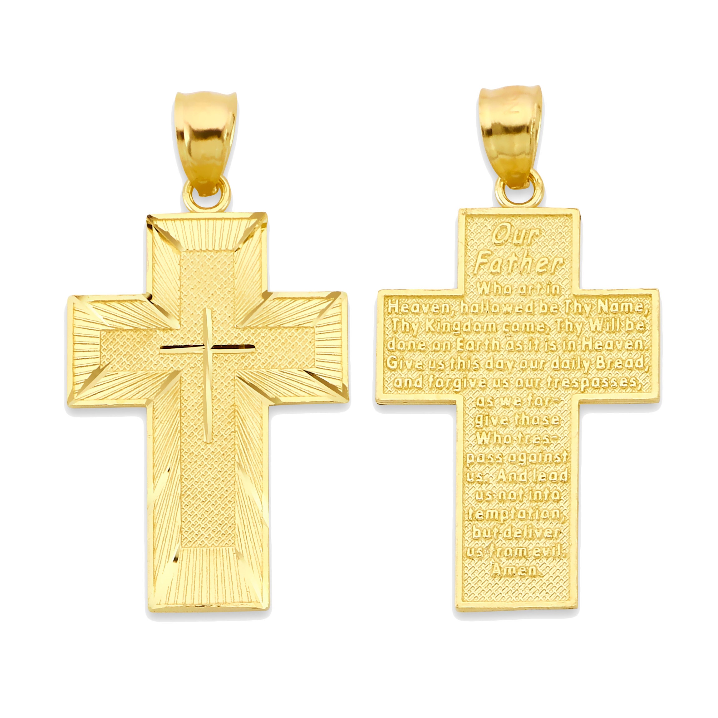 Buy Lord's Prayer Cross Necklace Online In India India
