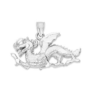 Sterling Silver Dragon Pendant: Chinese Zodiac Fantasy Jewelry