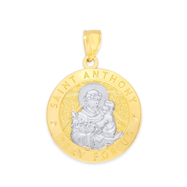 14k Solid Gold Saint Anthony Medal - Patron of Lost Things