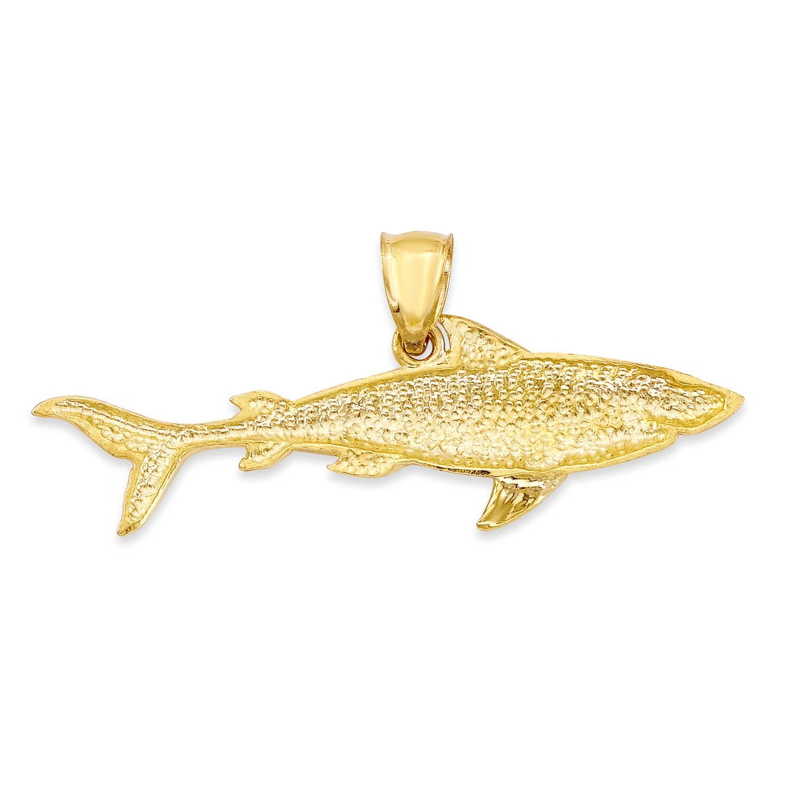 10k Real Solid Gold Shark Necklace Summer Necklace Beach Etsy