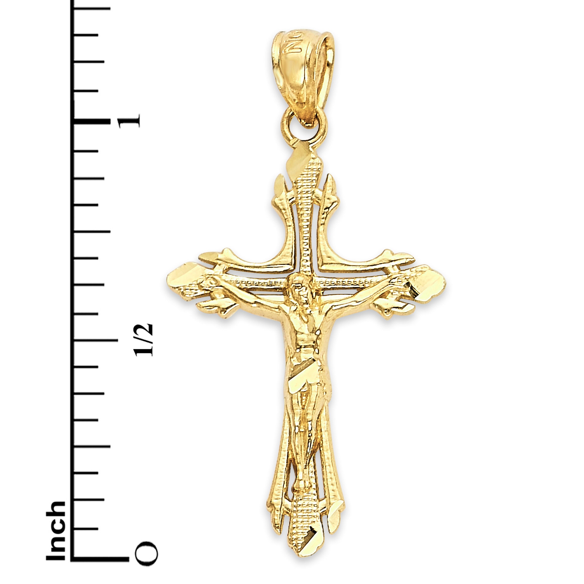 Real gold crucifix necklace Clearance