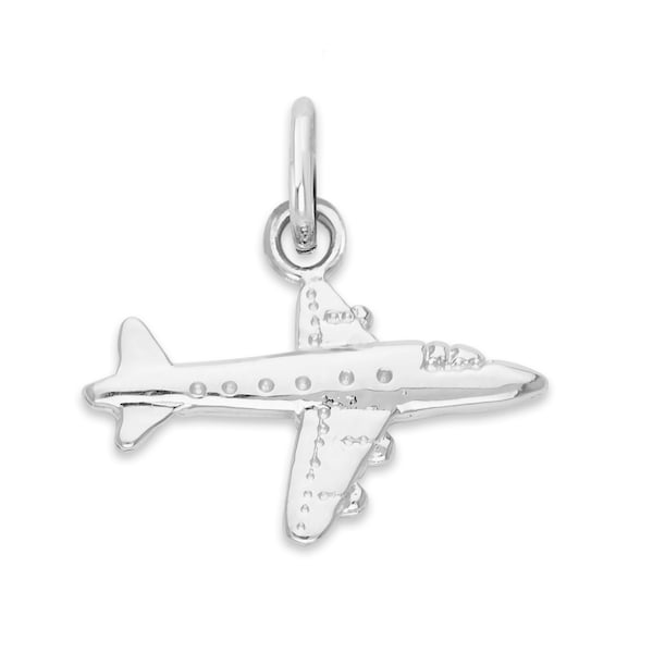 925 Sterling Silver Airplane Charm, Pilot Gift Dainty Plane Charm, Pilot Charm Hobby Gifts for Fans of Traveling