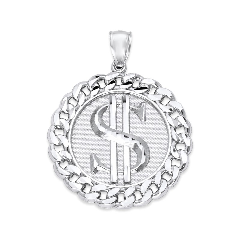 Dollar Sign Necklace With Glitter Bling main image 0