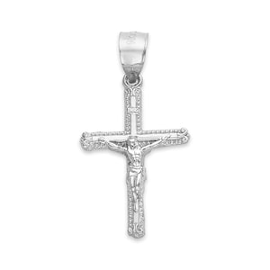 925 Sterling Silver Crucifix Pendant, Religious Jewelry Gifts for Her Crucifix Necklace, Dainty Baptism Gifts