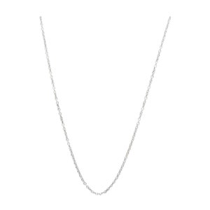 Pode incluir: Um colar de corrente de prata com um design delicado de elo de cabo.