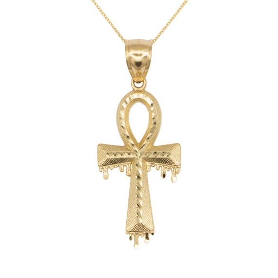 Ice on Fire Jewelry 14k Solid Gold Large Crucifix Pendant